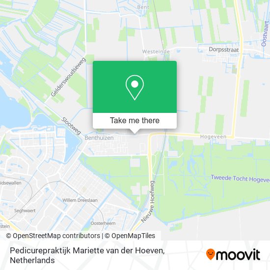 Pedicurepraktijk Mariette van der Hoeven map