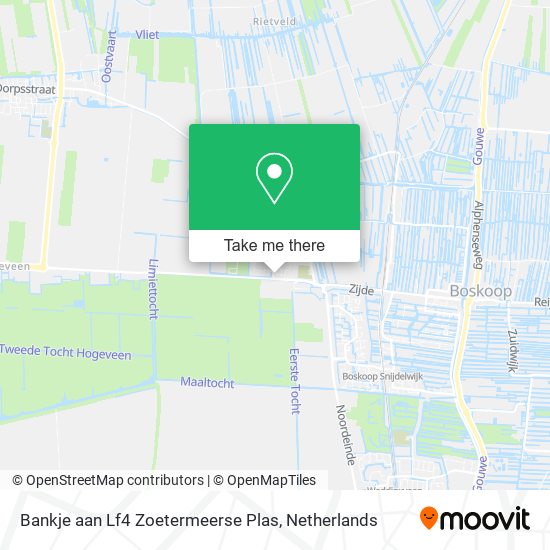 Bankje aan Lf4 Zoetermeerse Plas map