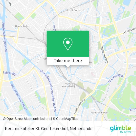 Keramiekatelier Kl. Geertekerkhof Karte