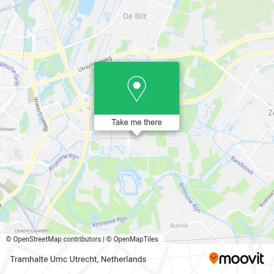 Tramhalte Umc Utrecht map