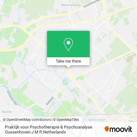 Praktijk voor Psychotherapie & Psychoanalyse Gussenhoven J M P map