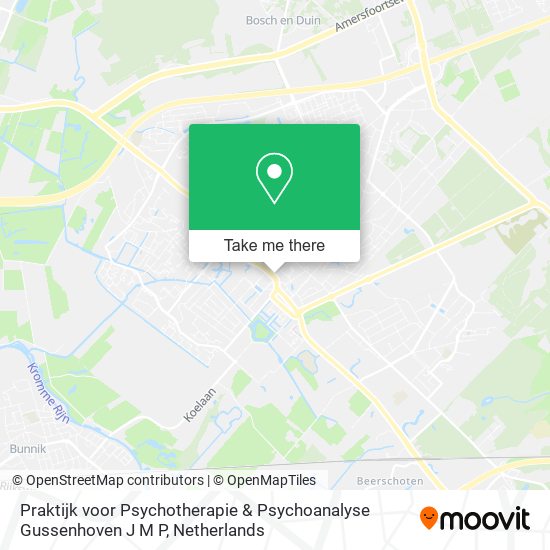 Praktijk voor Psychotherapie & Psychoanalyse Gussenhoven J M P Karte