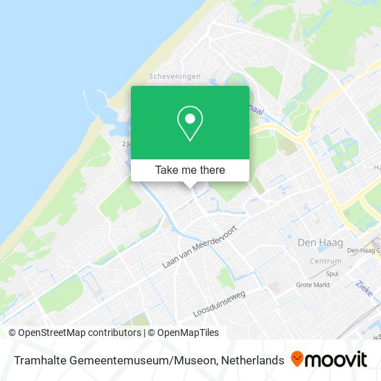 Tramhalte Gemeentemuseum / Museon map