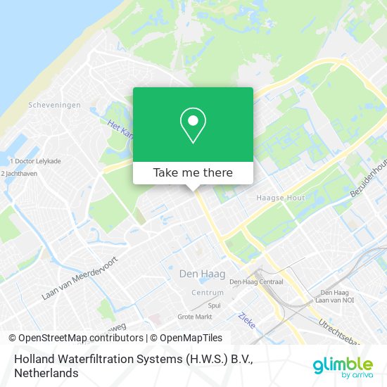 Holland Waterfiltration Systems (H.W.S.) B.V. Karte