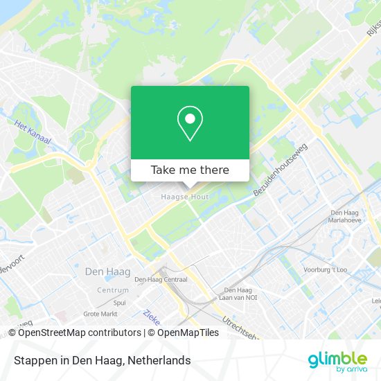 Stappen in Den Haag Karte