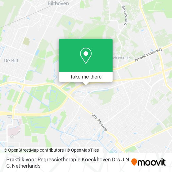 Praktijk voor Regressietherapie Koeckhoven Drs J N C map