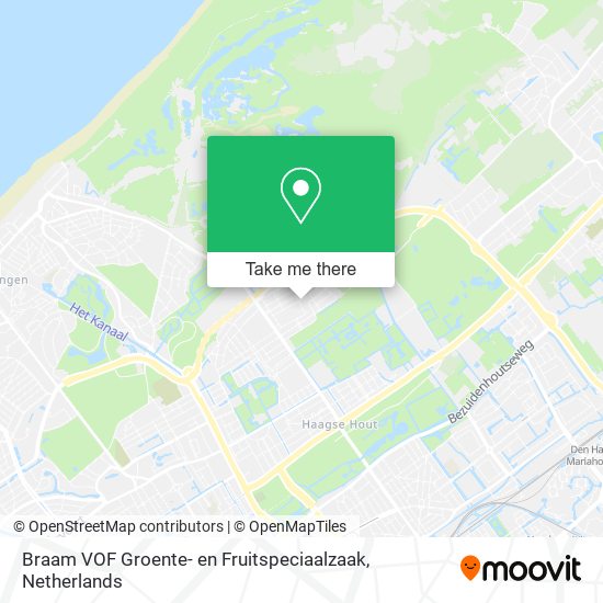 Braam VOF Groente- en Fruitspeciaalzaak Karte