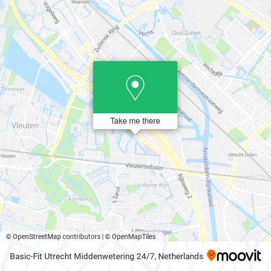 Basic-Fit Utrecht Middenwetering 24 / 7 map