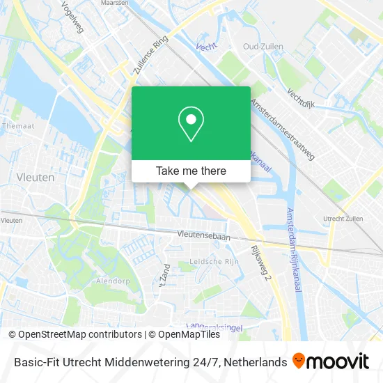 Basic-Fit Utrecht Middenwetering 24 / 7 map