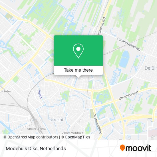 Modehuis Diks map