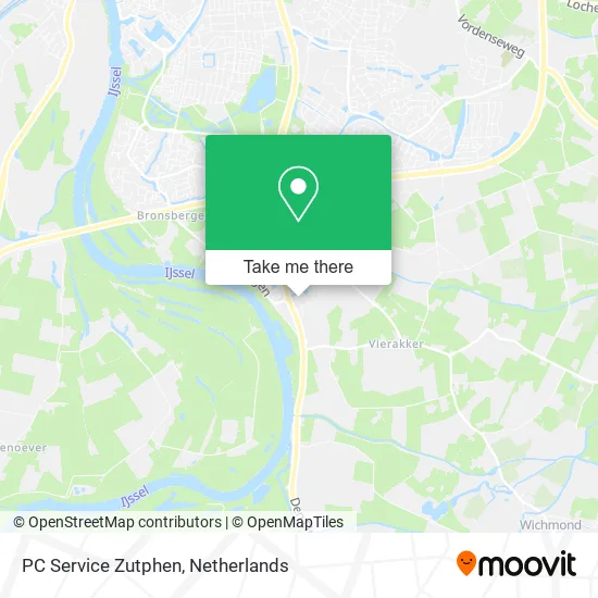 PC Service Zutphen map