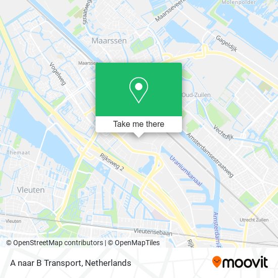 A naar B Transport map