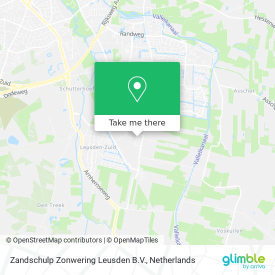 Zandschulp Zonwering Leusden B.V. map