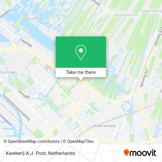 Kwekerij A.J. Post map