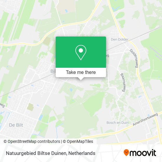Natuurgebied Biltse Duinen map