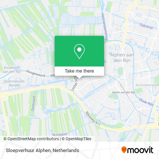 Sloepverhuur Alphen map