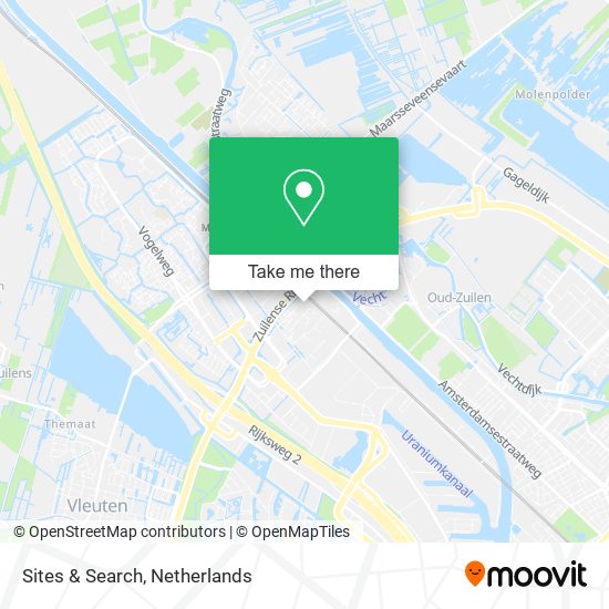 Sites & Search map