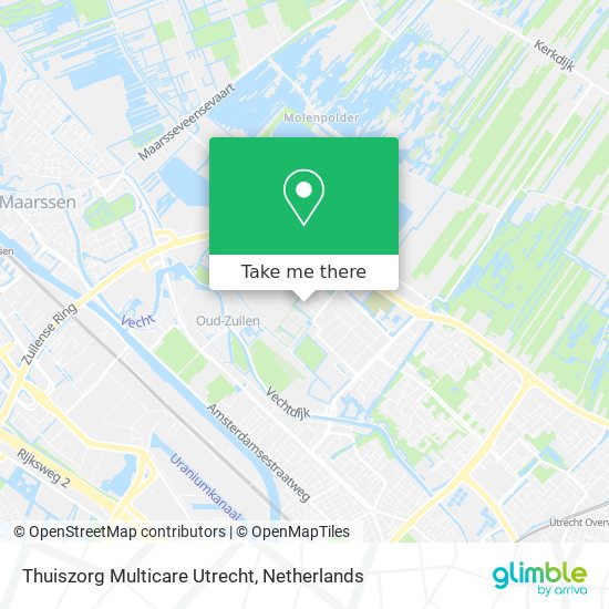 Thuiszorg Multicare Utrecht map