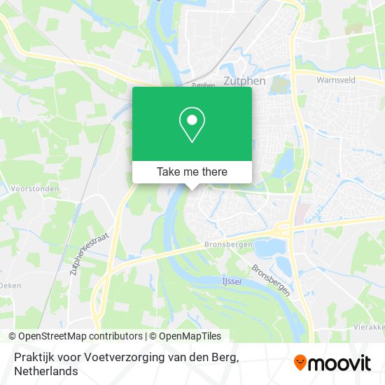 Praktijk voor Voetverzorging van den Berg map