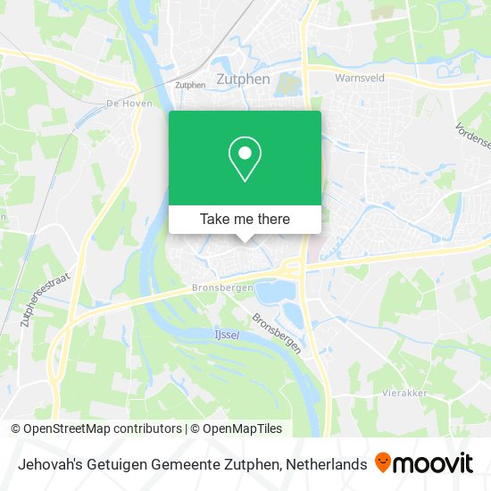 Jehovah's Getuigen Gemeente Zutphen map
