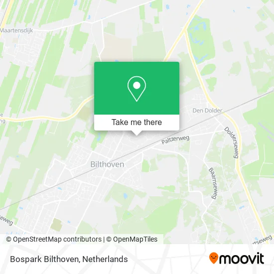 Bospark Bilthoven map