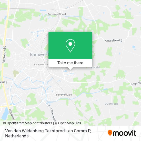 Van den Wildenberg Tekstprod.- en Comm.P map