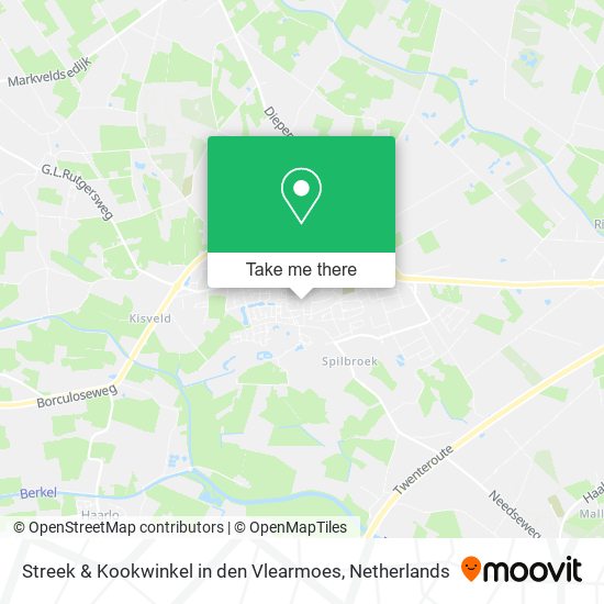 Streek & Kookwinkel in den Vlearmoes Karte