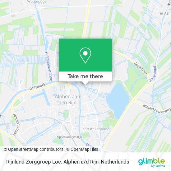 Rijnland Zorggroep Loc. Alphen a / d Rijn map