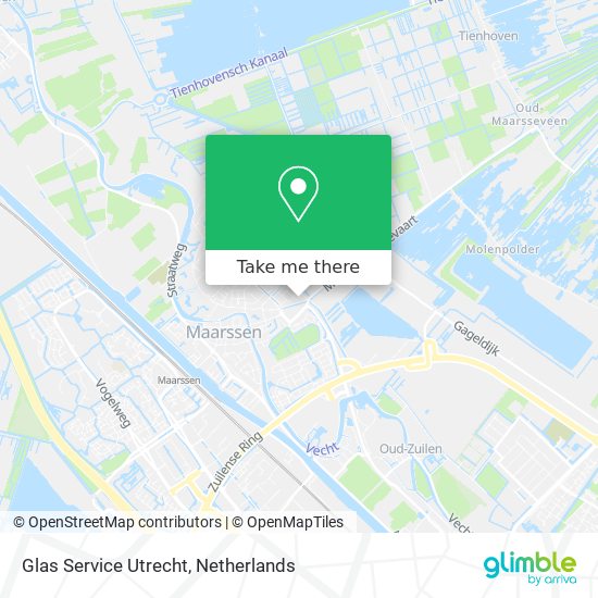 Glas Service Utrecht map