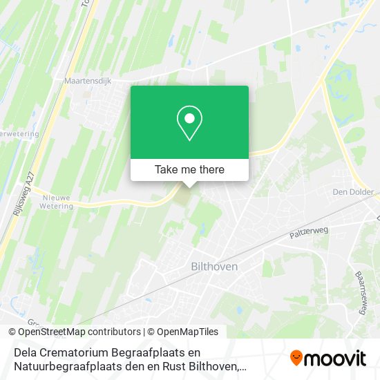 Dela Crematorium Begraafplaats en Natuurbegraafplaats den en Rust Bilthoven map