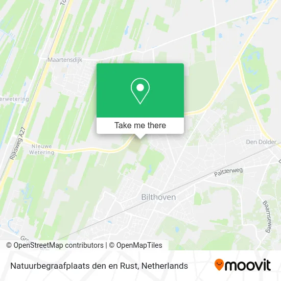 Natuurbegraafplaats den en Rust map