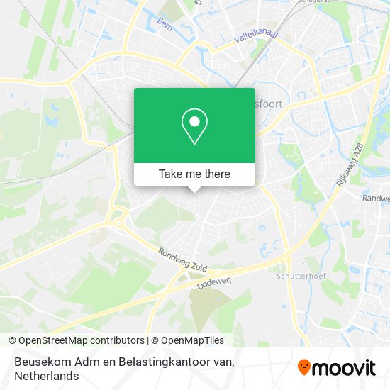 Beusekom Adm en Belastingkantoor van map