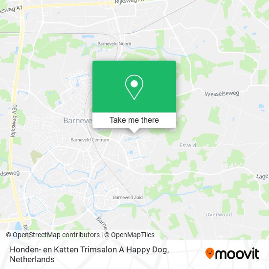 Honden- en Katten Trimsalon A Happy Dog map