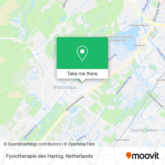 Fysiotherapie den Hartog map