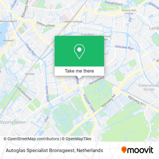 Autoglas Specialist Bronsgeest map