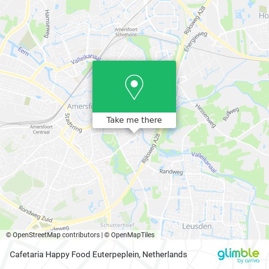 Cafetaria Happy Food Euterpeplein map