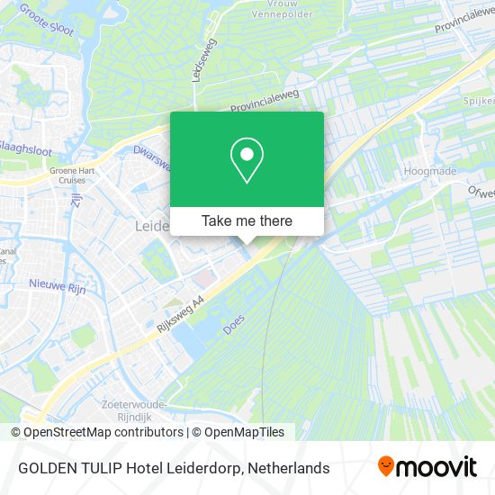 GOLDEN TULIP Hotel Leiderdorp map