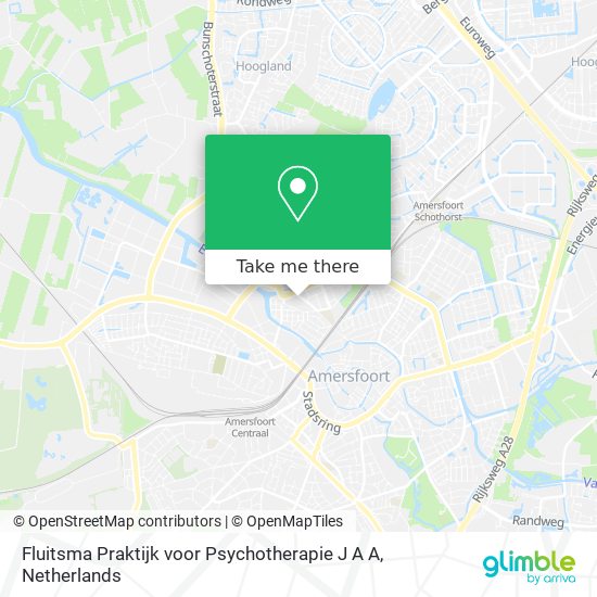 Fluitsma Praktijk voor Psychotherapie J A A map