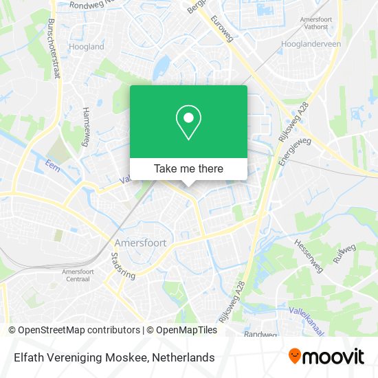 Elfath Vereniging Moskee map