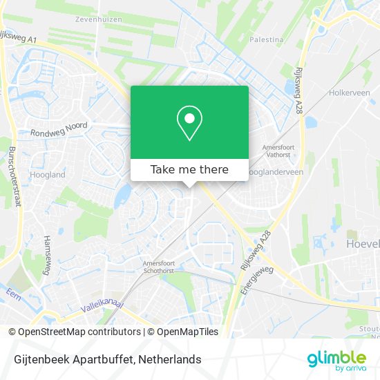 Gijtenbeek Apartbuffet map