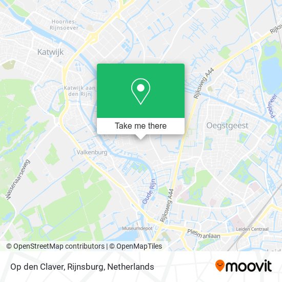 Op den Claver, Rijnsburg map