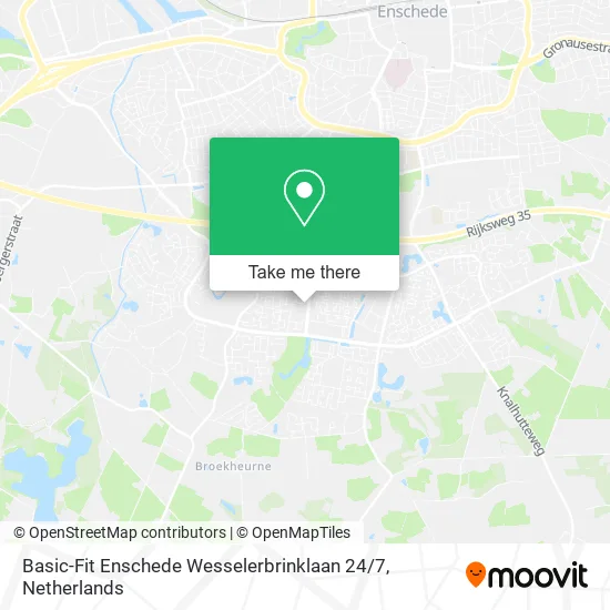 Basic-Fit Enschede Wesselerbrinklaan 24 / 7 map