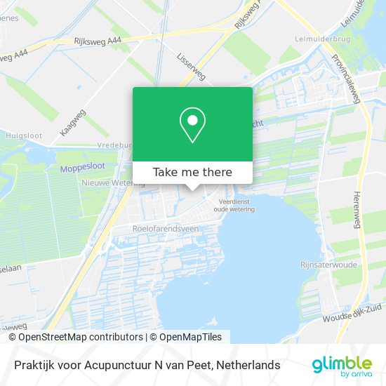 Praktijk voor Acupunctuur N van Peet map