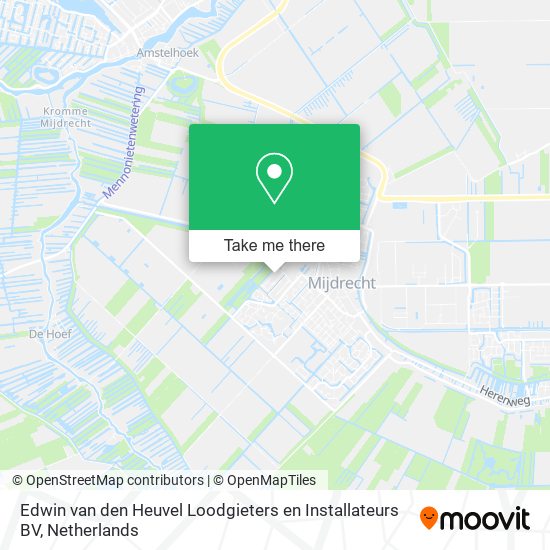 Edwin van den Heuvel Loodgieters en Installateurs BV Karte