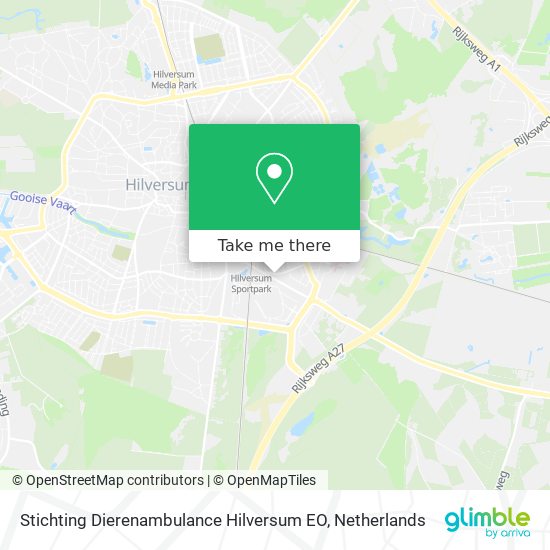 Stichting Dierenambulance Hilversum EO map