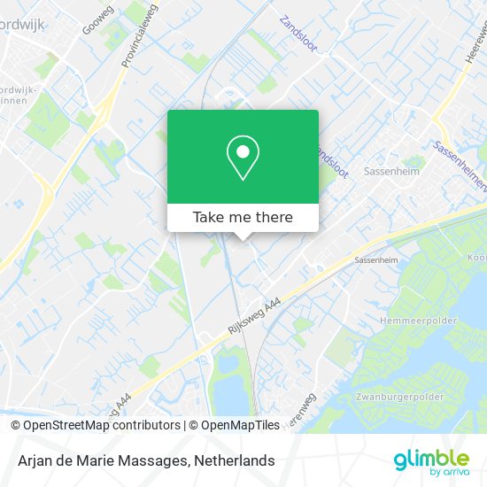 Arjan de Marie Massages map