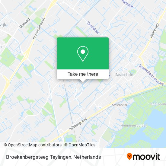 Broekenbergsteeg Teylingen Karte