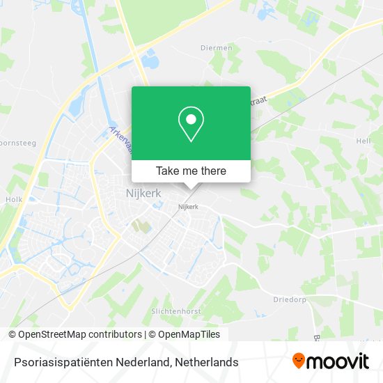 Psoriasispatiënten Nederland map