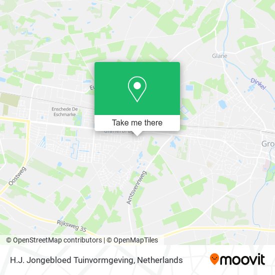 H.J. Jongebloed Tuinvormgeving Karte