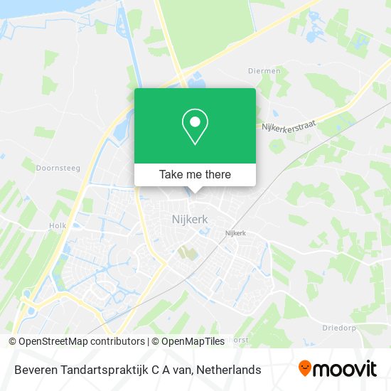 Beveren Tandartspraktijk C A van map